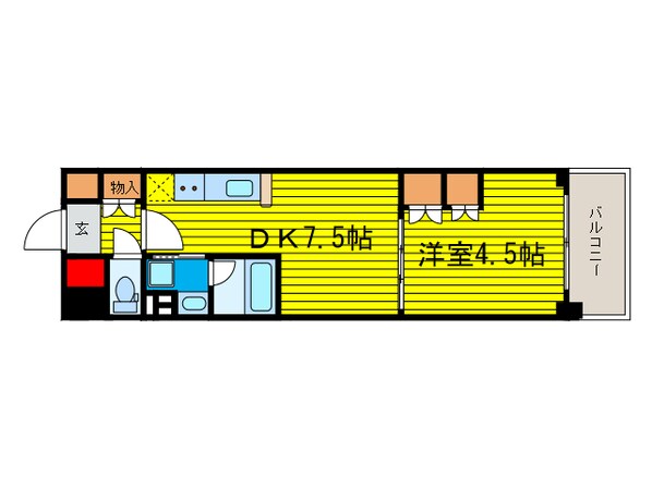 南森町駅 徒歩8分 4階の物件間取画像